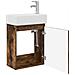 Mobile bagno con rubinetto Rovere Fumo 45,5 x 22,5 x 84 cm - Foto miniatura 4