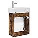 Mobile bagno con rubinetto Rovere Fumo 45,5 x 22,5 x 84 cm - Foto miniatura 7