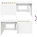 Letto alto per bambini con scrivania Bianco - Foto miniatura 8