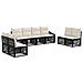 Set Divano da Giardino 8 pcs Nero polyrattan - Foto miniatura 1
