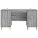 Scrivania Sonoma grigio Legno ingegnerizzato 142,5 x 50 x 75 cm - Foto miniatura 3