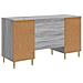 Scrivania Sonoma grigio Legno ingegnerizzato 142,5 x 50 x 75 cm - Foto miniatura 5