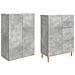 Set di armadi 2 pcs 66 x 34,5 x 90 cm Legno ingegnerizzato - Foto miniatura 3