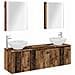 Set di Armadi da Bagno 5 pcs Legno antico Legno ingegnerizzato - Foto miniatura 1