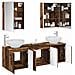 Set di Armadi da Bagno 5 pcs Legno antico Legno ingegnerizzato - Foto miniatura 3