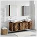 Set di Armadi da Bagno 5 pcs Legno antico Legno ingegnerizzato - Foto miniatura 4
