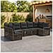 Set Divano da Giardino 7 pz 7-Numero di posti Grigio polyrattan - Foto miniatura 7