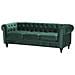 Set Di Divano E Poltrona Vintage In Tessuto Verde Chesterfield - Foto miniatura 10