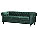Set Di Divano E Poltrona Vintage In Tessuto Verde Chesterfield - Foto miniatura 21
