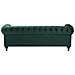 Set Di Divano E Poltrona Vintage In Tessuto Verde Chesterfield - Foto miniatura 24