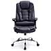 Sedia Ufficio Thor in Similpelle - Poltrona Studio Carico Max 150 kg I Sedia Pc Ergonomica Imbottita e Altezza Regolabile I Sedia da Scrivania con Ruote Antiattrito e Alto Schienale Nero - Foto miniatura 2