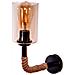 Lampada A Parete Glass Rope, Applique, Nero, Marrone In Metallo, Corda, Vetro, 10 X 20 X 25 Cm, 1 X E27, 40w - Foto miniatura 1