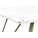 Tavolo Da Pranzo 150 X 80 Cm Effetto Marmo Bianco Ed Oro Molden - Foto miniatura 11