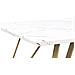 Tavolo Da Pranzo 150 X 80 Cm Effetto Marmo Bianco Ed Oro Molden - Foto miniatura 5