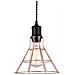 Lampada A Sospensione Industriale E Retrò Nera, Rame 1 Luce Con Paralume In Filo, E27 - Foto miniatura 1