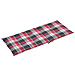 Cuscini Per Sedie Da Giardino 2 Pz Rossi A Quadri 120x50x4 Cm - Foto miniatura 3