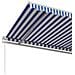 Tenda da Sole Retrattile Automatica 400x350 cm Blu e Bianca - Foto miniatura 8