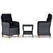 Set Divani da Giardino 3 pz con Cuscini Polyrattan Grigio Scuro - Foto miniatura 1