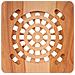 Sottopentola Quadrata In Legno | 19,5 X 19,5 X 1,5 Cm | Legno Di Faggio Naturale | Reversibile | Protezione Di Tavoli E Piani Di Lavoro | Resistente Al Calore E Rispettoso Dell'ambiente - Foto miniatura 5
