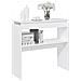 Tavolino Consolle Bianco 80x30x80 cm in Legno Multistrato - Foto miniatura 6
