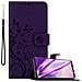Custodia Compatibile Con Sony Xperia 1 Iii In Lilla Scuro Fiore - Coperchio Protettivo In Design Floreale Con Chiusura Magnetica, Funzione Stand E Slot Per Carte - Foto miniatura 1