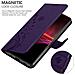 Custodia Compatibile Con Sony Xperia 1 Iii In Lilla Scuro Fiore - Coperchio Protettivo In Design Floreale Con Chiusura Magnetica, Funzione Stand E Slot Per Carte - Foto miniatura 5