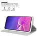 Custodia Compatibile Con Samsung Galaxy A91 In Classy Argento - Coperchio Protettiva Con Chiusura Magnetica, Funzione Stand E Tasca Per Le Carte - Foto miniatura 3