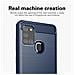 Custodia Compatibile Con Samsung Galaxy A21s In Brushed Blu - Coperchio Protettivo In Silicone Tpu Flessibile In Look Acciaio Inossidabile-fibra Di Carbonio - Foto miniatura 3