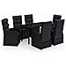 Set Da Pranzo Da Giardino Con Cuscini 7 Pz Nero - Foto miniatura 1