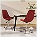 Sedie Da Pranzo Girevoli 2 Pz Rosso Vino In Tessuto - Foto miniatura 1