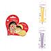 Kit Tagliabiscotti Cuore + 2 Penne Al Cioccolato Giallo Pastello E Lilla - Foto miniatura 1