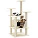 Albero Per Gatti Con Pali Tiragraffi In Sisal Crema 110 Cm - Foto miniatura 3