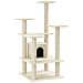 Albero Per Gatti Con Pali Tiragraffi In Sisal Crema 110 Cm - Foto miniatura 1