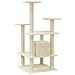 Albero Per Gatti Con Pali Tiragraffi In Sisal Crema 110 Cm - Foto miniatura 7