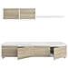 Parete Attrezzata Savannah, Mobile Da Soggiorno Porta Tv, Composizione Set Salotto, Set Salotto Con Pensile, 200x41h43 Cm, Bianco E Rovere - Foto miniatura 2