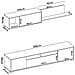 Parete Attrezzata Gruf, Set Da Soggiorno Porta Tv, Mobile Salotto Multiuso, 200x41h180 Cm, Bianco E Antracite - Foto miniatura 3
