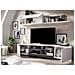 Parete Attrezzata Gruf, Set Da Soggiorno Porta Tv, Mobile Salotto Multiuso, 200x41h180 Cm, Bianco E Antracite - Foto miniatura 4