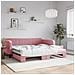 Divano Letto Con Letto Estraibile Rosa 100x200 Cm In Velluto - Foto miniatura 1