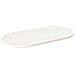Piano Tavolo Bianco 110x55x2,5 Cm Legno Massello Di Pino Ovale - Foto miniatura 1