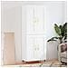 Credenza Bianca 69,5x34x180 Cm In Legno Multistrato - Foto miniatura 1