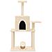 Albero Per Gatti Con Tiragraffi In Sisal Crema 122 Cm - Foto miniatura 3