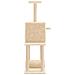 Albero Per Gatti Con Tiragraffi In Sisal Crema 122 Cm - Foto miniatura 4