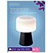 Lampada Led Con Altoparlante Bluetooth E Caricabatterie Senza Fili 894415 Nero 22,5 Cm Ricaricabile - Foto miniatura 2