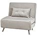 Divano Letto Singolo Farris Velluto Grigio Chiaro - Foto miniatura 3