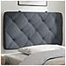 Cuscino Testiera Grigio Scuro 90 Cm In Velluto - Foto miniatura 9