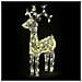 Renna Luminosa Natalizia Esterno 100cm Decorazione Addobbo Natale Bianco Caldo - Foto miniatura 1