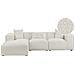 Divano Angolare 3 Posti Dolva Bouclé Bianco Sporco Lato Destro - Foto miniatura 2