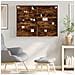 Armadietto Vetrina Rovere Fumo 100x8,5x75 Cm Legno Multistrato - Foto miniatura 3