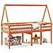 Letto A Soppalco Con Tetto Cera 75x190cm Legno Massello Di Pino - Foto miniatura 2