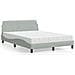 Letto Con Materasso Grigio Chiaro 120x200 Cm In Velluto - Foto miniatura 1